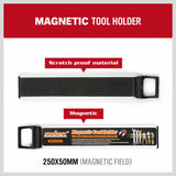 Strong Magnetic Tool Holder, sized 250mm x 50mm, suitable for storing kitchen knives, spoons, forks, or workshop tools. Features high-strength magnetic strips for wall mounting, offering a convenient and easy storage solution