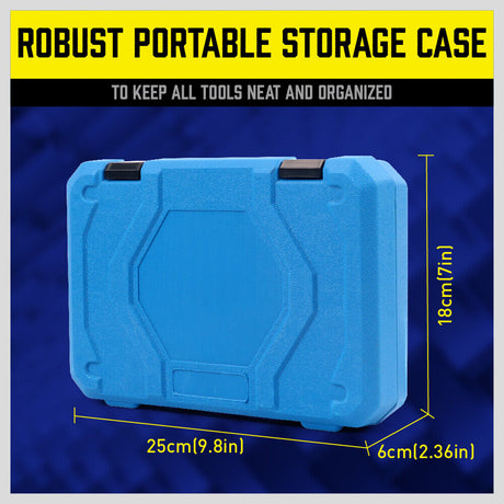 Close-up of 12-Point Socket Sizes and Durable Chrome Vanadium Steel Construction