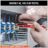 HORUSDY 6-Piece Precision Insulated Magnetic Screwdriver Set - 1000V Safety Rated, Slotted and Phillips Heads, Durable and Rust-Resistant