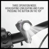 LED Bicycle Front Headlight and Rear Tail Flashlight Set for Nighttime Cycling Safety