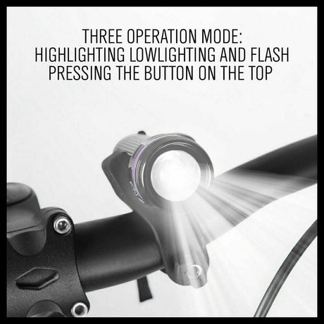 LED Bicycle Front Headlight and Rear Tail Flashlight Set for Nighttime Cycling Safety