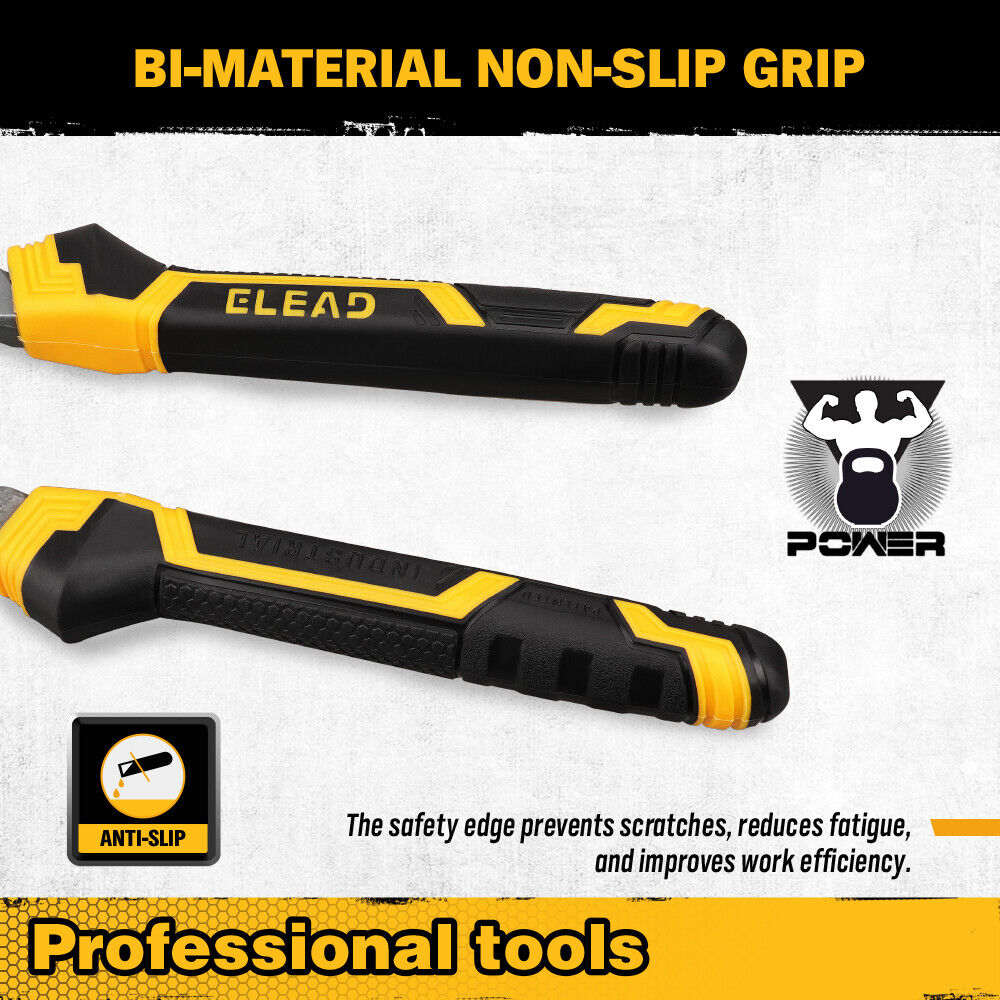 ELEAD 9 and 12-inch Adjustable Oil Filter Wrenches with Forged Carbon Steel and Ergonomic Grips for Efficient Auto Repairs