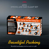 Versatile HORUSDY 6-Piece Woodworking Bar Clamp Set, Including 6'' and 12'' Clamps with Spreader Capability