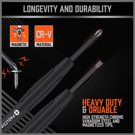 6Pc Precision Screwdriver Kit for Electronic Repairs - Includes Phillips & Slotted Drivers with Magnetic Tips and Storage Case
