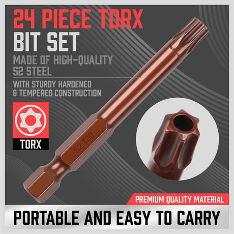 High-Precision Torx Bit Set for Screwdrivers and Drills