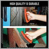 Stainless steel wire brush, 165CM length with a comfortable grip handle for effective cleaning on hard surfaces