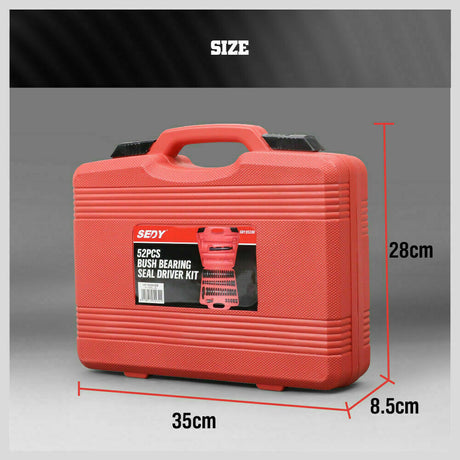 Comprehensive 52-Piece Bearing, Bushing, and Seal Driver Set - Ranging from 18mm to 75mm for Versatile Mechanical Use