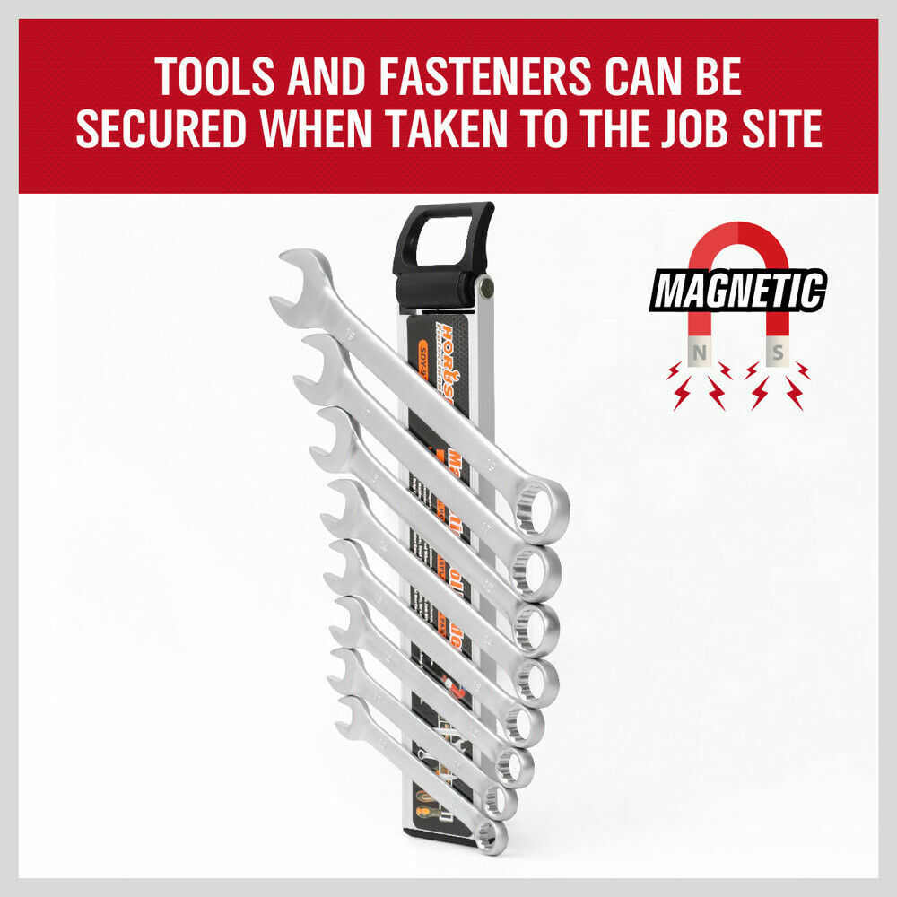 Strong Magnetic Tool Holder, sized 250mm x 50mm, suitable for storing kitchen knives, spoons, forks, or workshop tools. Features high-strength magnetic strips for wall mounting, offering a convenient and easy storage solution