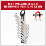 Strong Magnetic Tool Holder, sized 250mm x 50mm, suitable for storing kitchen knives, spoons, forks, or workshop tools. Features high-strength magnetic strips for wall mounting, offering a convenient and easy storage solution