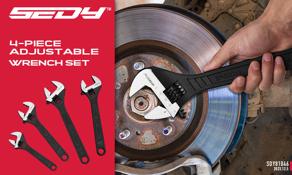 Versatile and Durable SEDY Adjustable Wrench Set in SAE and Metric Sizes