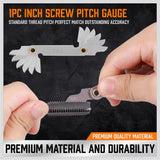 Comprehensive 40 Piece Tap and Die Set in Imperial SAE Measurements with Screwdriver Thread Drill and Pitch Gauge