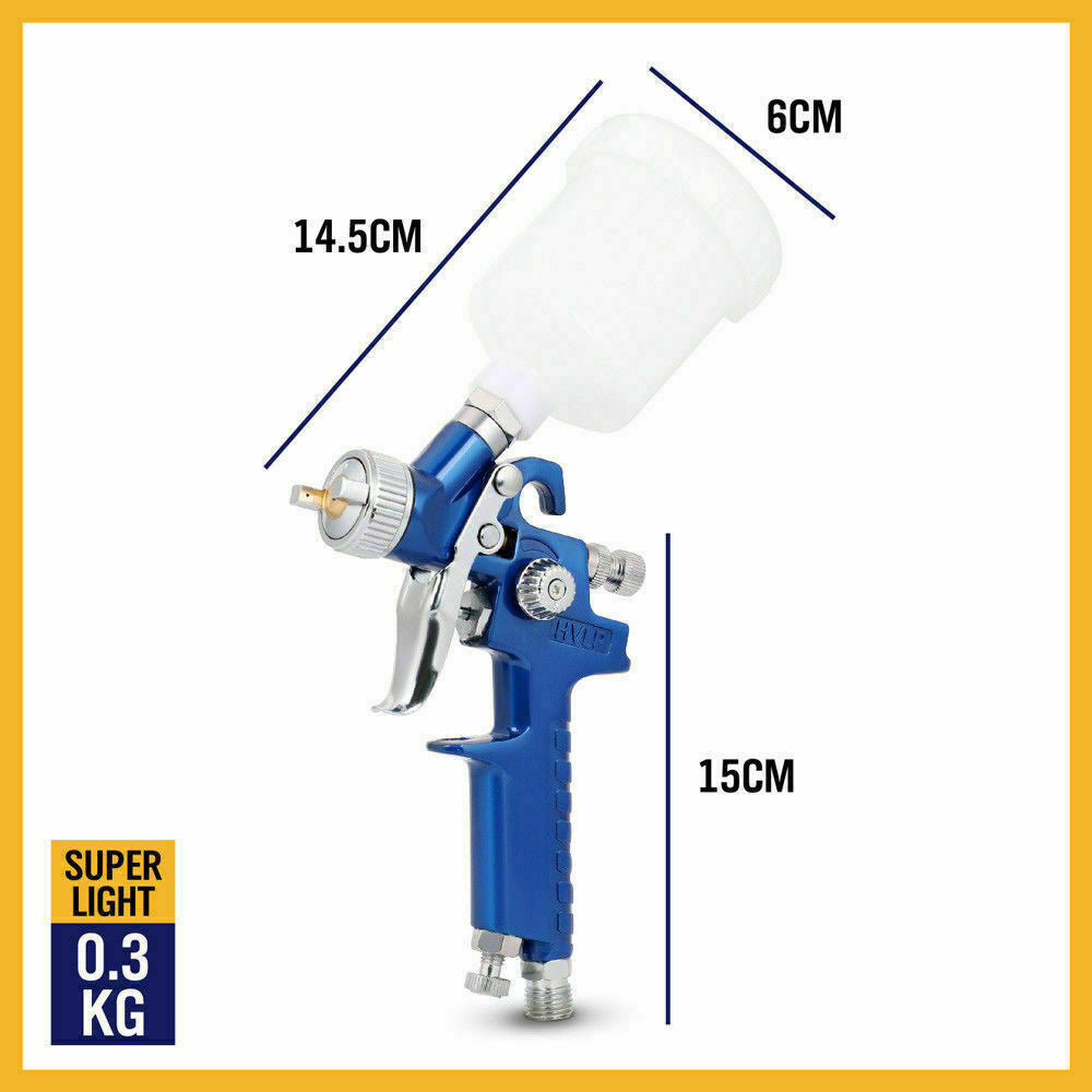 Compact Gravity Mini HVLP Spray Gun with 125mL Capacity - Features 0.8mm Nozzle, Ideal for Precise Paint Projects