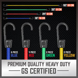 Premium 30-Piece Bungee Cords Awning Tarp Clips Set - Durable, Elastic, and Versatile Tie Down Kit for Tents, Tarps, Canopies, and more