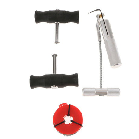 Comprehensive 7-Piece Windscreen Removal Tool Kit Including Gasket Knife, Cutting Wire, Handles, and More for Automotive Glass Removal