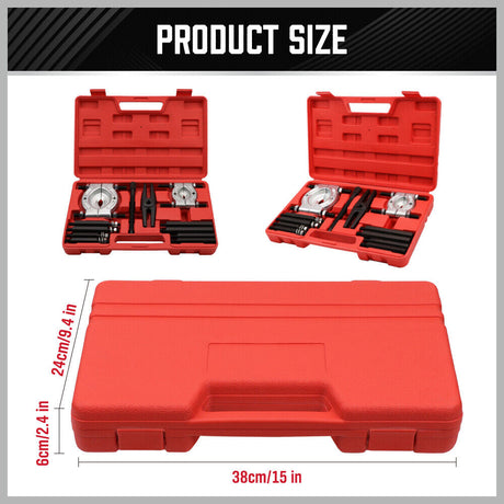 12-Piece Bearing Splitter and Gear Puller Tool Set for Smooth Removal of Bearings, Pulleys, and Steering Wheels