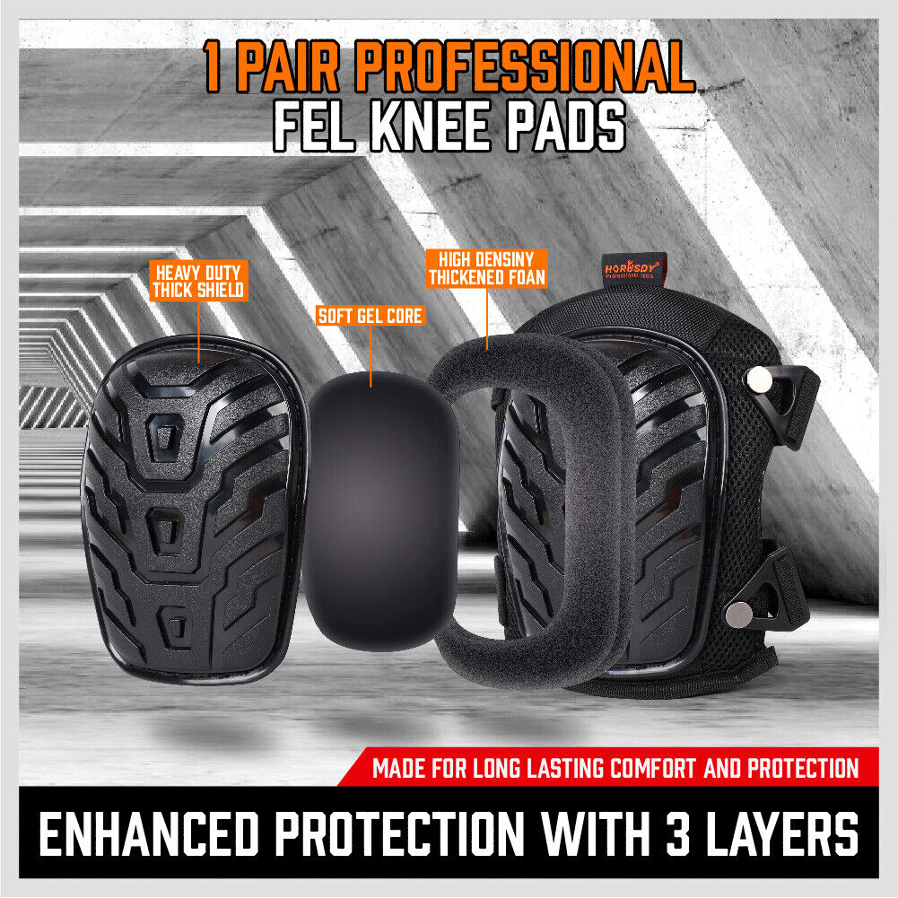 Knee pads with gel cushion and foam padding