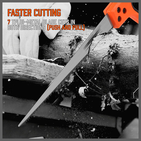 Durable plaster saw with ergonomic handle, ideal for cutting drywall, plasterboard, and plastic. High-quality steel blade ensures clean, precise cuts.