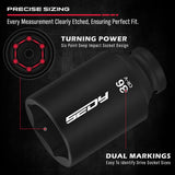 SEDY 11Pcs Metric Deep Impact Socket Set with Adapter for High-Torque Wheel Axle Nut Wrench Tasks