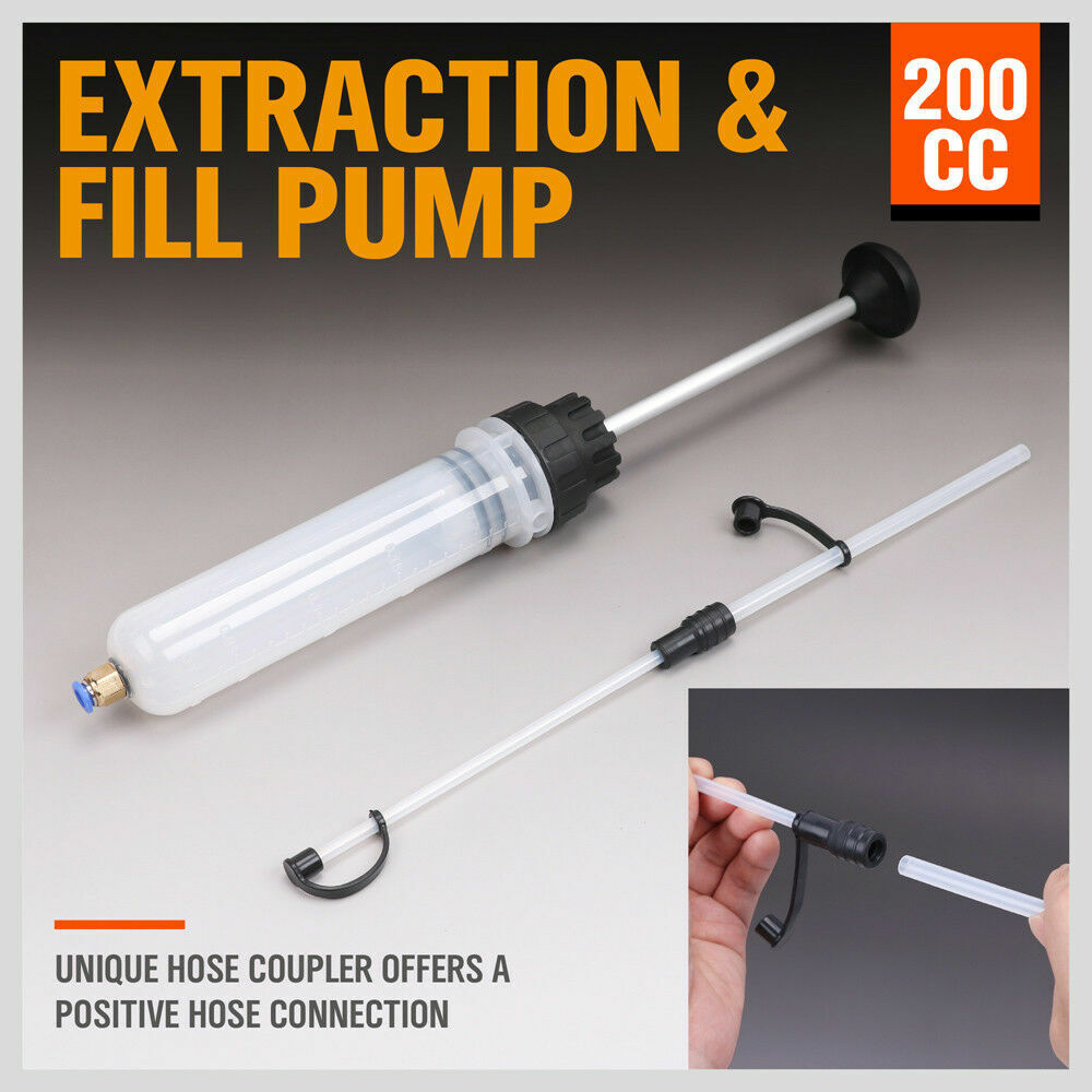 200cc Efficient Manual Fluid Extractor Pump for Oil Transfer - Durable, versatile, safe operation for various fluids.