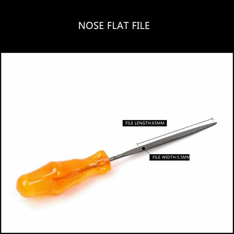 6Pc Mini Needle File Set in Alloy Steel - Ideal for Woodworking, Carving, and Craft Projects with Ergonomic Grips