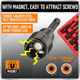 Complete 12-Piece Metric and Imperial Magnetic Nut Driver Set for Quick and Secure Fastening