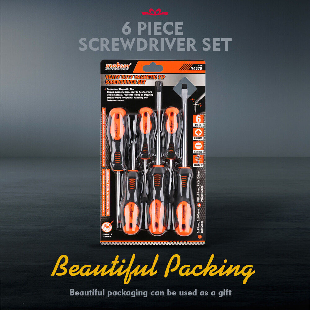 HORUSDY 6Pc Magnetic Screwdriver Set