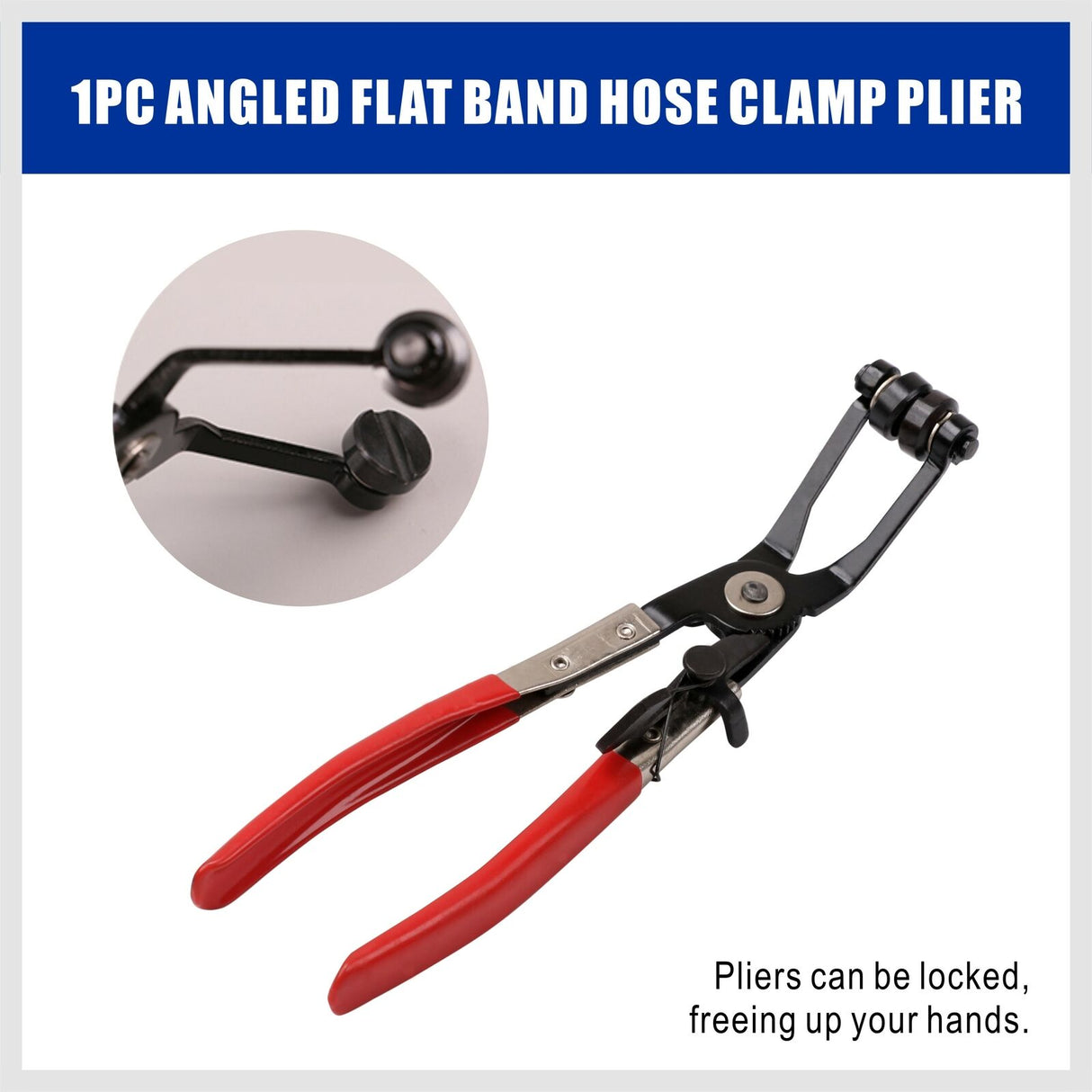 Comprehensive 9-Piece Hose Clamp Pliers Kit - Includes Swivel Jaw, Flat Band, Angled Pliers, and Additional Tools for Automotive Repair