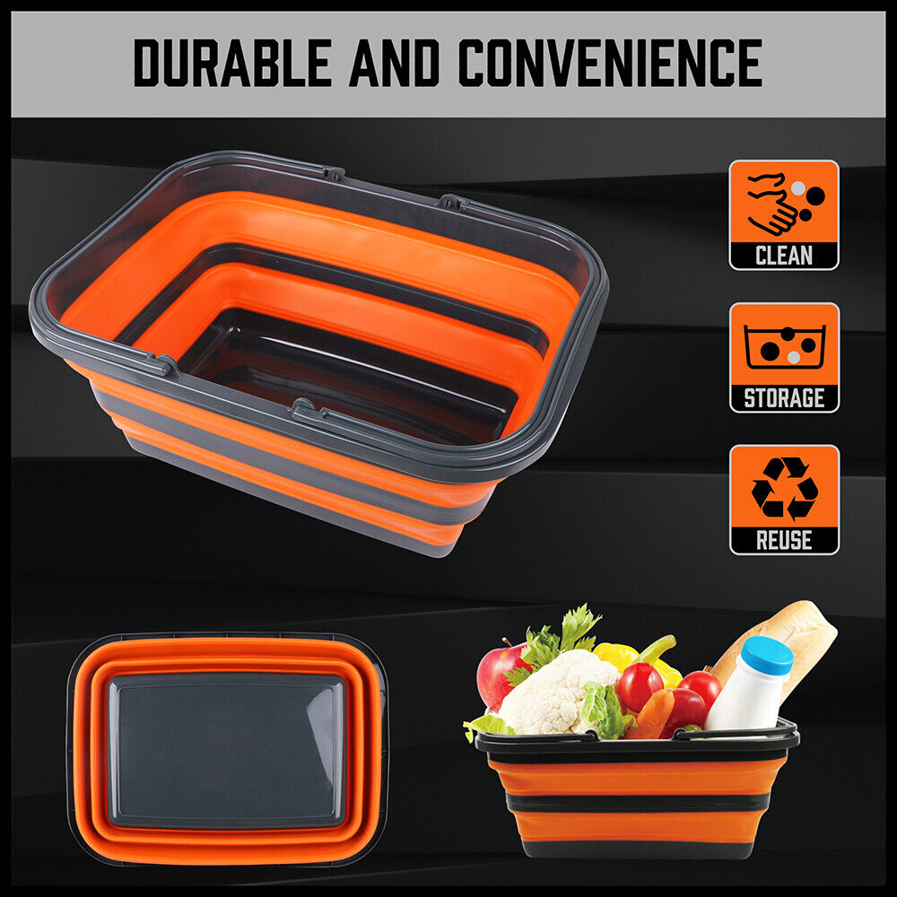 Versatile 16L Adjustable Collapsible Sink - Portable, Durable, Ideal for Camping, Showers, Storage, Dishwashing