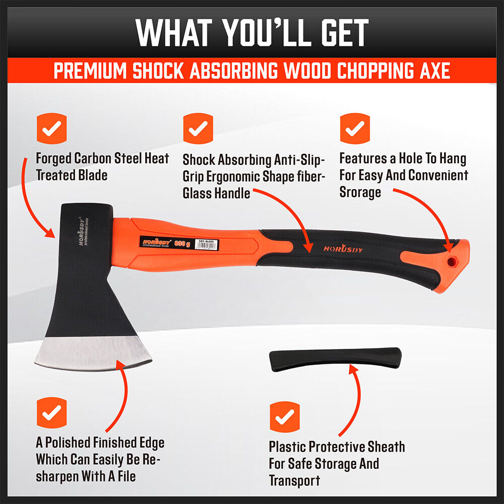 Ultralight Axe with Fiberglass Handle