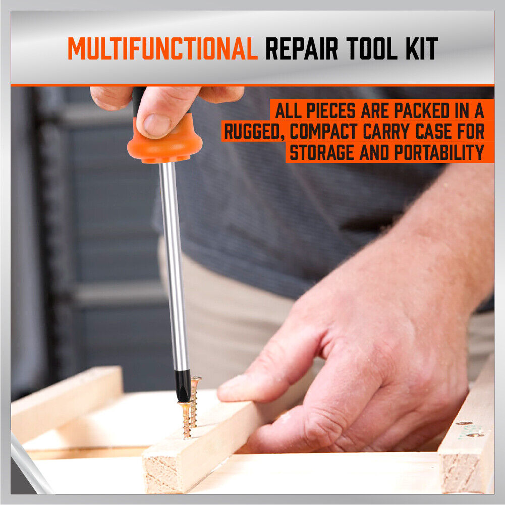 Comprehensive Magnetic Screwdriver Set with Various Bits and Magnetizing Tool