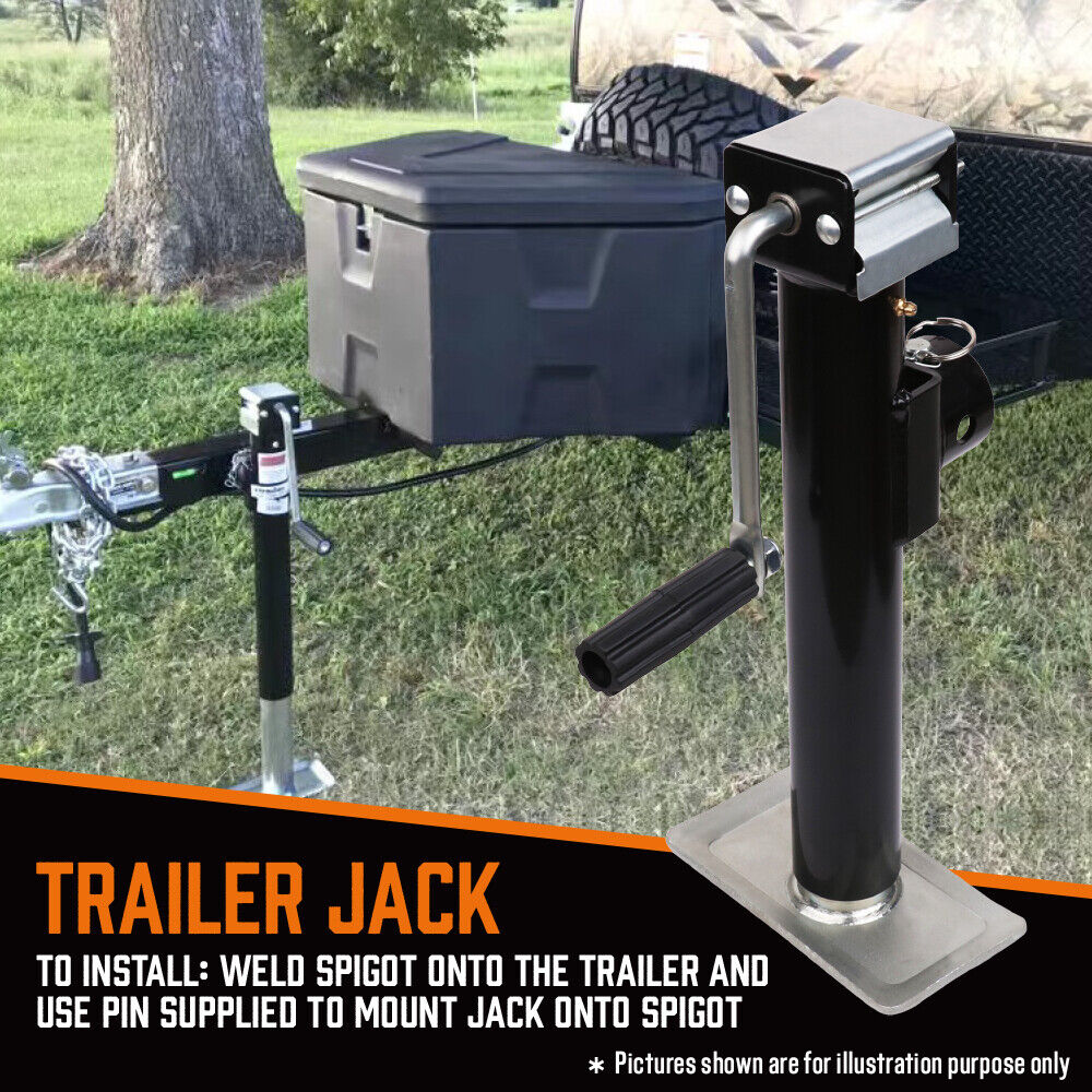 HORUSDY 4x Heavy-Duty Trailer Jack Leg Stands with Side Handle, 5000lbs Load Capacity, Ideal for Caravans and Trailers