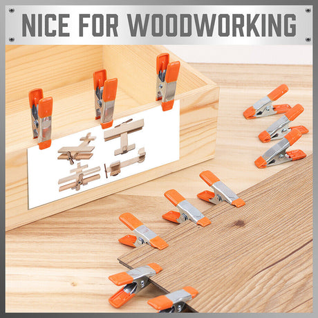 Set of 10 HORUSDY Strong Spring Clamps, 2-Inch Size with Non-Slip Rubber Grip and Durable Nickel-Plated Steel, Ideal for Carpentry and Home Decoration