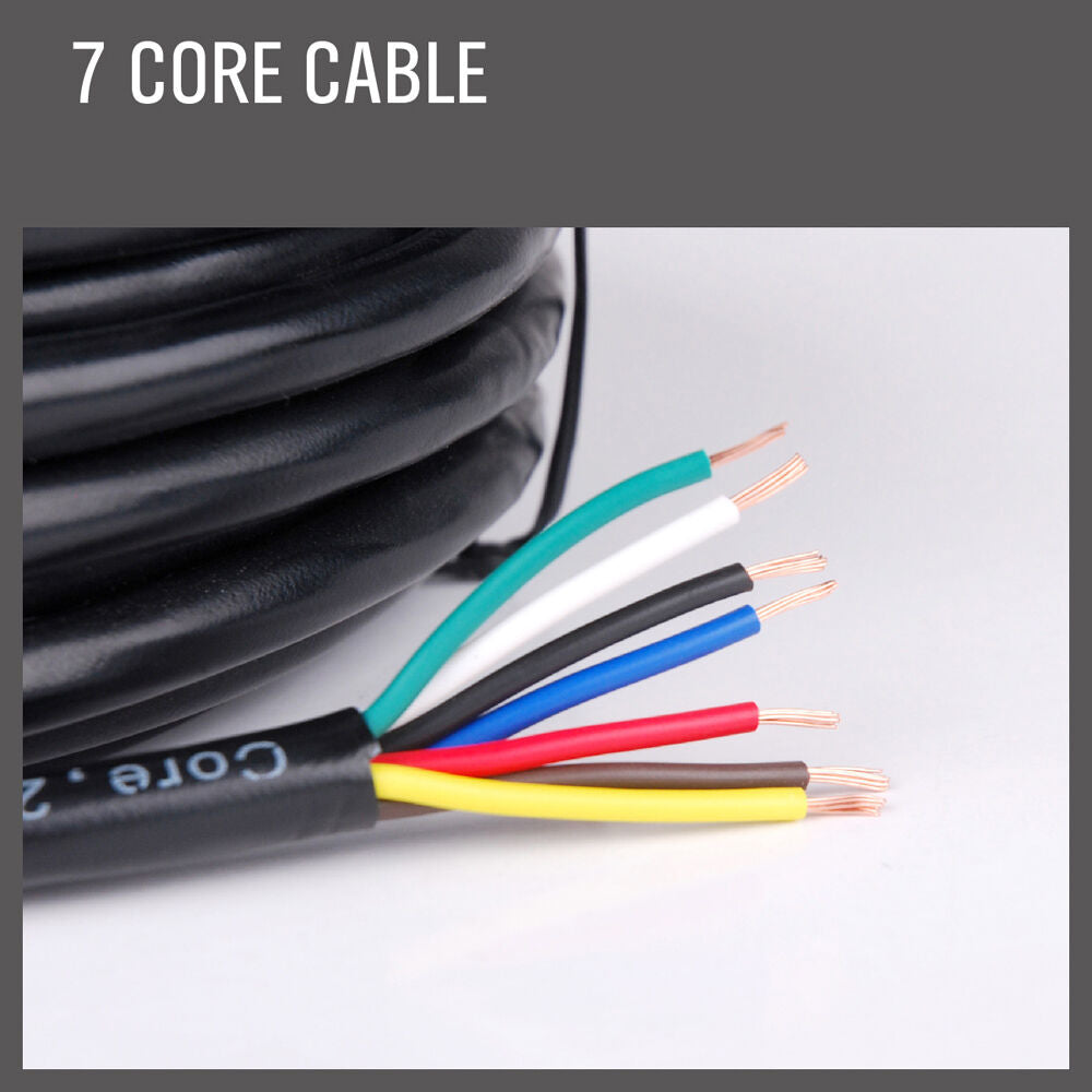 Heavy-duty 30M 7 Core Wire Cable for Trailers, Caravans, and Trucks
