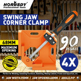 Durable 90° Right Angle Corner Clamp - Cast Alloy Body, Single Handle Design, Suitable for Woodworking and Welding Projects