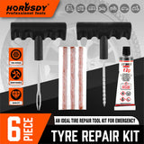Tyre Repair Kit with Tools and Instructions