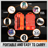 Comprehensive 110-in-1 Precision Screwdriver Kit with Magnetic Handle, Various Bits, and Repair Tools