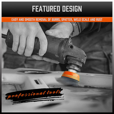 Durable 3-inch twist knot steel wire wheel cup brush for removing rust, weld scale, and burrs with M14 fitting.