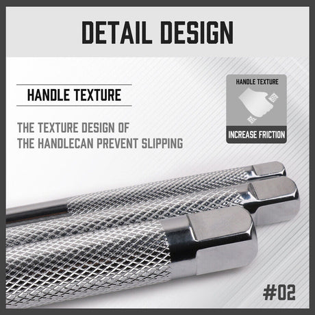 L Shape CR-V Steel Socket Extension Bar in 1/4", 3/8", 1/2" Drive Sizes, Chrome-Plated for Durability and Secure Socket Hold
