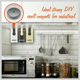 Pack of 50 Strong Round Flat 18mm Disc Magnets - Ideal for DIY Crafts, Office, and Fridge, with Beveled Edges for Safety