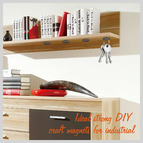 Pack of 50 Strong Round Flat 18mm Disc Magnets - Ideal for DIY Crafts, Office, and Fridge, with Beveled Edges for Safety