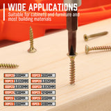 HORUSDY 1000-Piece Screw Set, Durable Steel Phillips Drywall Screws in Various Sizes, Anti-Corrosion and Rust-Resistant, in Plastic Storage Box for DIY Sheetrock and Woodwork