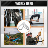 HORUSDY 6Pc Snap Hook Carabiner Shade Clip Camping Climbing Lock Stainless Steel