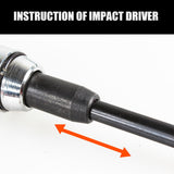 6Pc Impact Driver Set with Phillips, Slotted, and Flat Punch Bits in a Steel Case