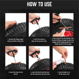 Tyre Repair Kit with Tools and Instructions