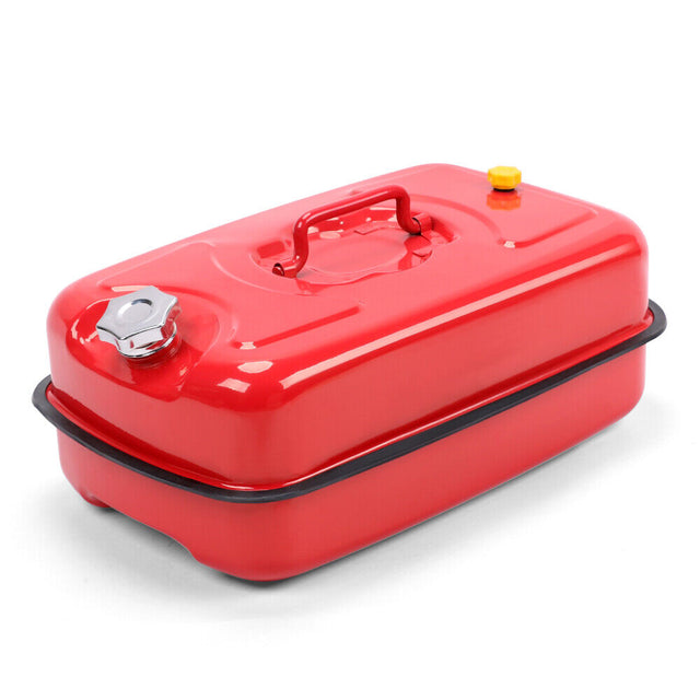 Sturdy 20L Jerry Can for fuel storage and transportation, equipped with a convenient hose for easy pouring