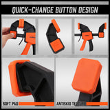 Versatile HORUSDY 6-Piece Woodworking Bar Clamp Set, Including 6'' and 12'' Clamps with Spreader Capability