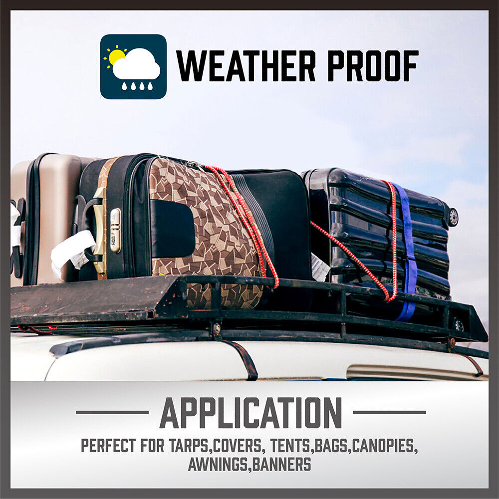 Premium 30-Piece Bungee Cords Awning Tarp Clips Set - Durable, Elastic, and Versatile Tie Down Kit for Tents, Tarps, Canopies, and more