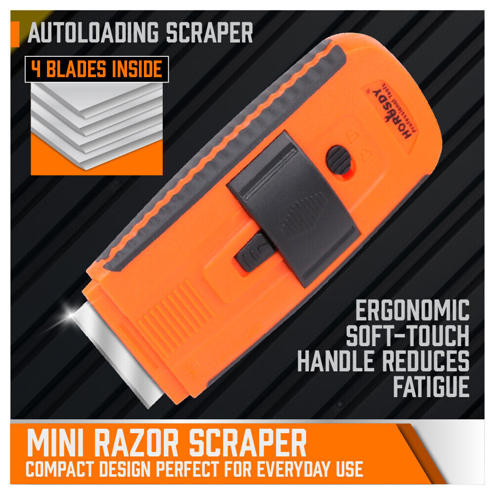Paint Razorblade HORUSDY Scraper with Plastic Razor Blades - Multipurpose Paint and Glu ...