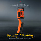 Durable Wire Brush with Anti-Slip Handle for Surface Cleaning and Rust Removal