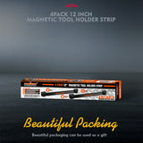 HORUSDY 4-Piece 12-Inch Magnetic Tool Holder Set - Durable Alloy Steel Strips for Efficient Garage and Workshop Tool Organization